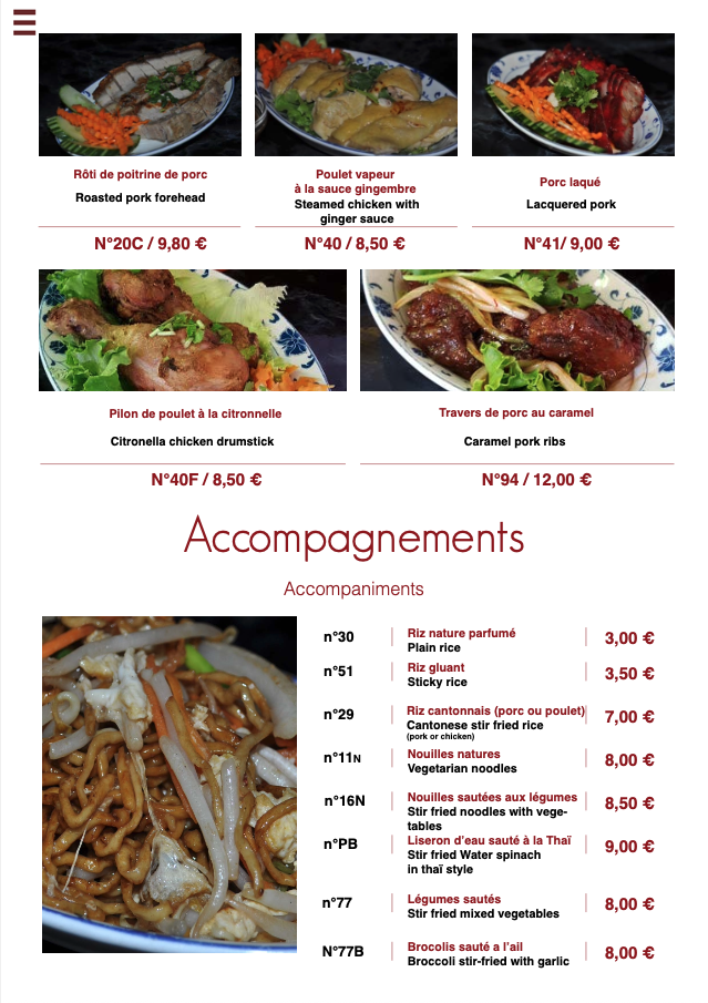 Menu page 7